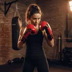 Axox PVC Boxing Gloves - Red/Black - 16 Oz