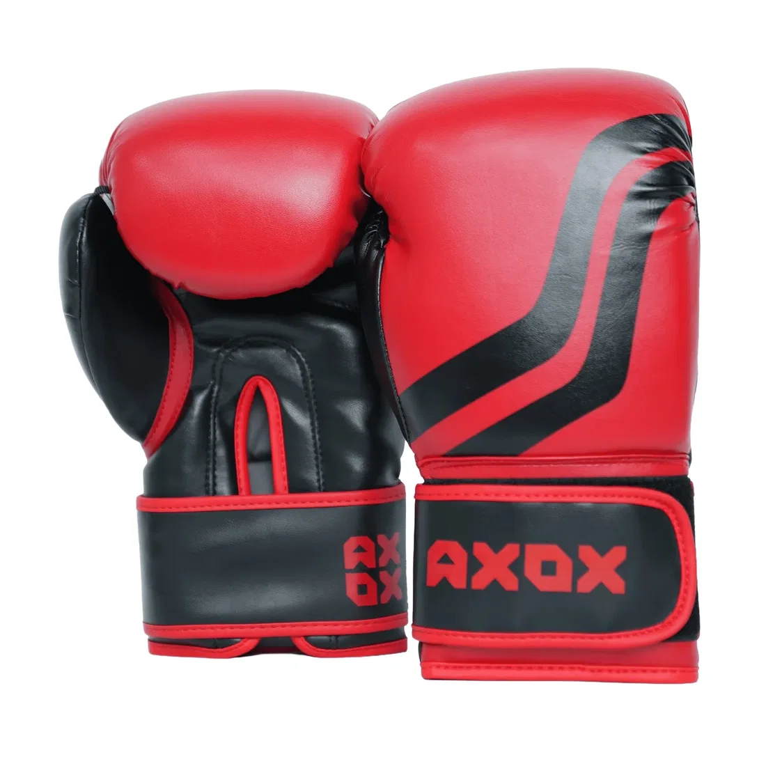 Axox PVC Boxing Gloves - Red/Black - 16 Oz
