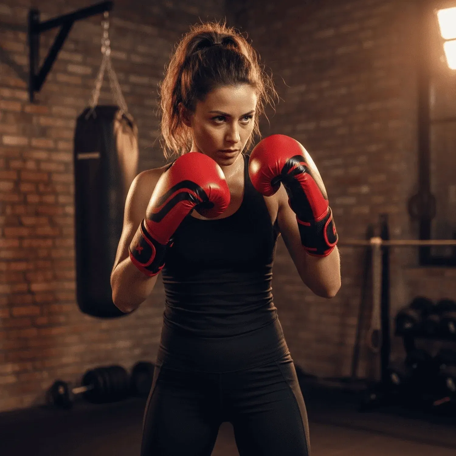 Axox PVC Boxing Gloves - Red/Black - 4 Oz