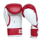 Axox PVC Boxing Gloves - White/Red - 8 Oz