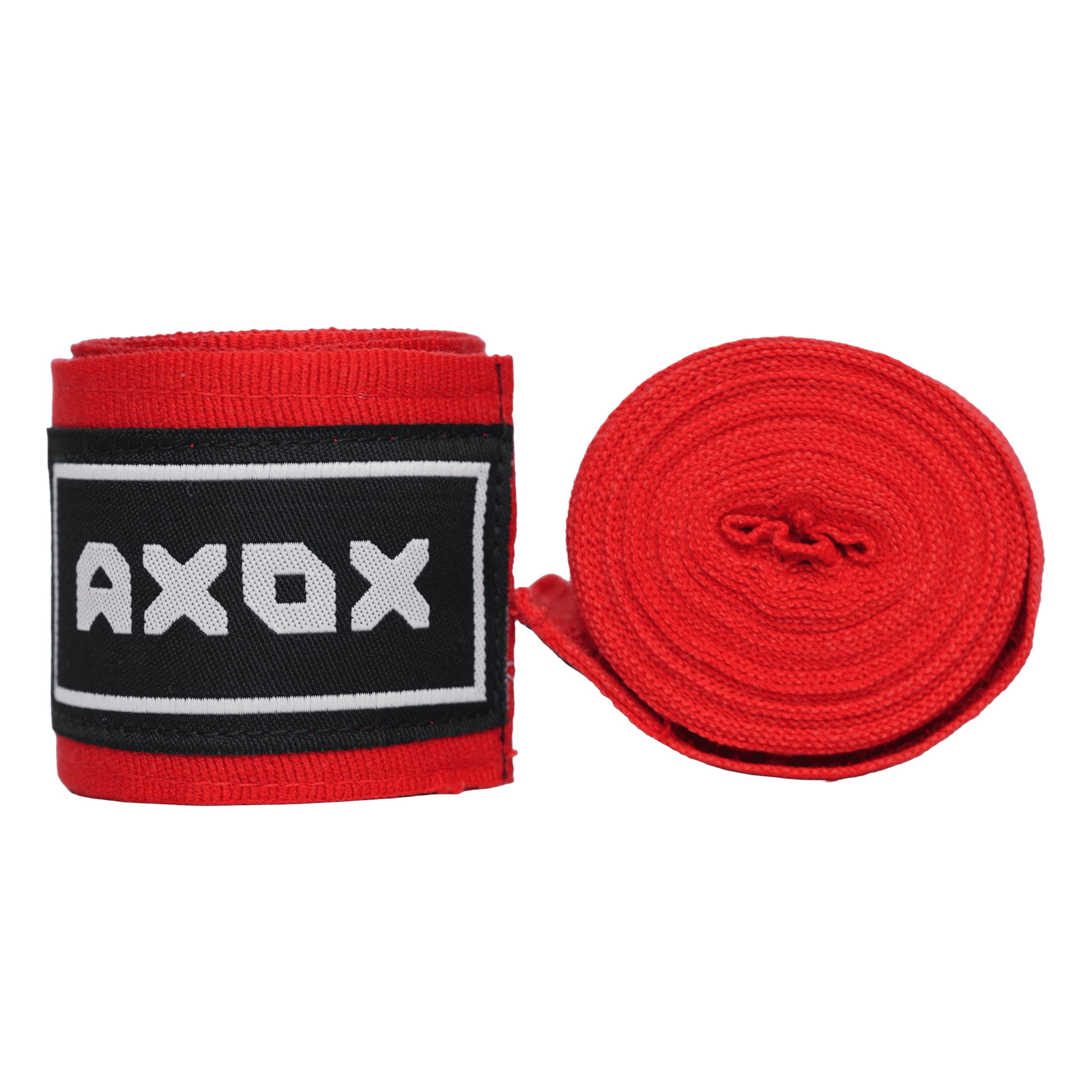 Axox Cotton/Nylon Hand Wraps - Pair | 4 Meter | Red - Red