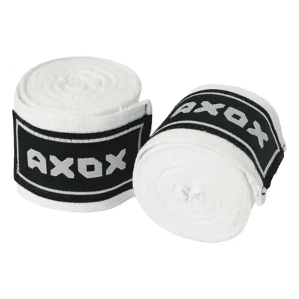 Axox Cotton/Nylon Hand Wraps - Pair | 4 Meter | Red - White