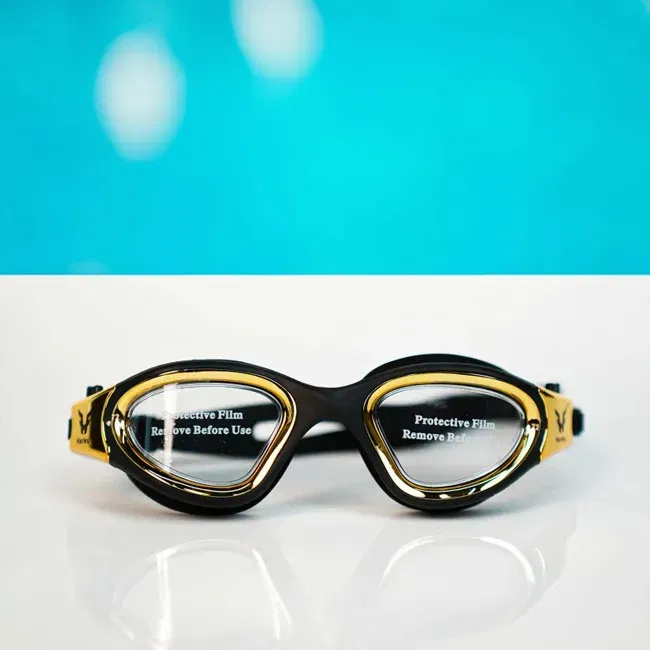 Harley Fitness Swimming Goggles, Black/Gold