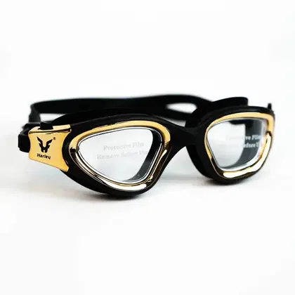 Harley Fitness Swimming Goggles, Black/Gold