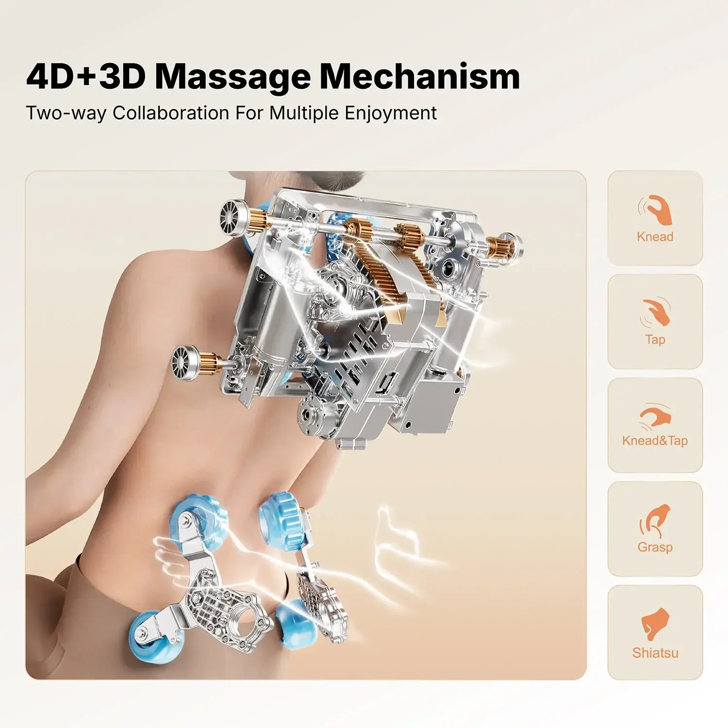 Nourest Core-D Dual Roller Full Body Massage Chair - Brown