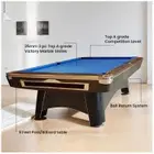 Victory  Crown Dynasty 9ft Marble Top Pool Table With Ball Return System - Black