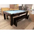 Rais Solid Wood 8ft Slate Bed Luxury Dining Pool Table - D3
