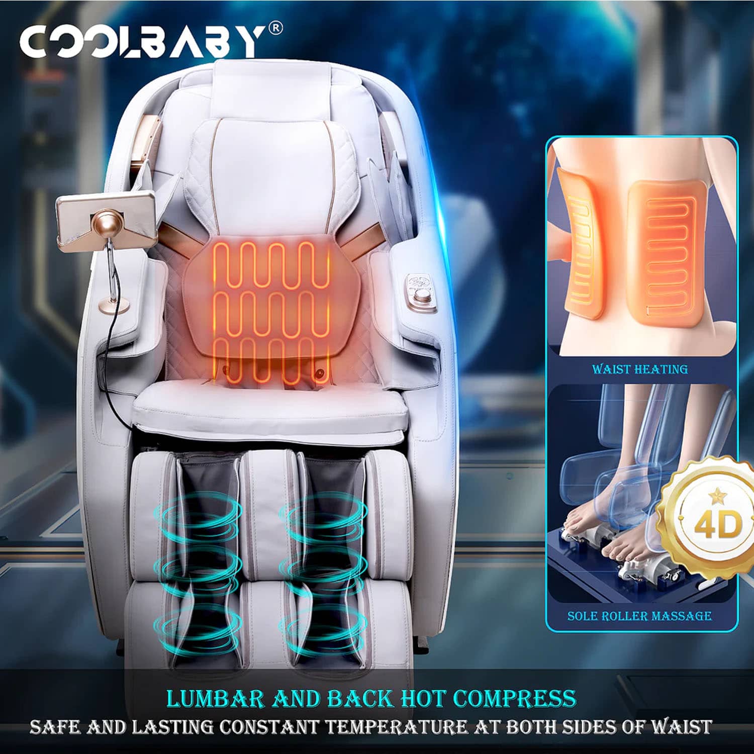 CoolBaby DDAMY-508 Massage Chair With Zero Gravity & SL Track System