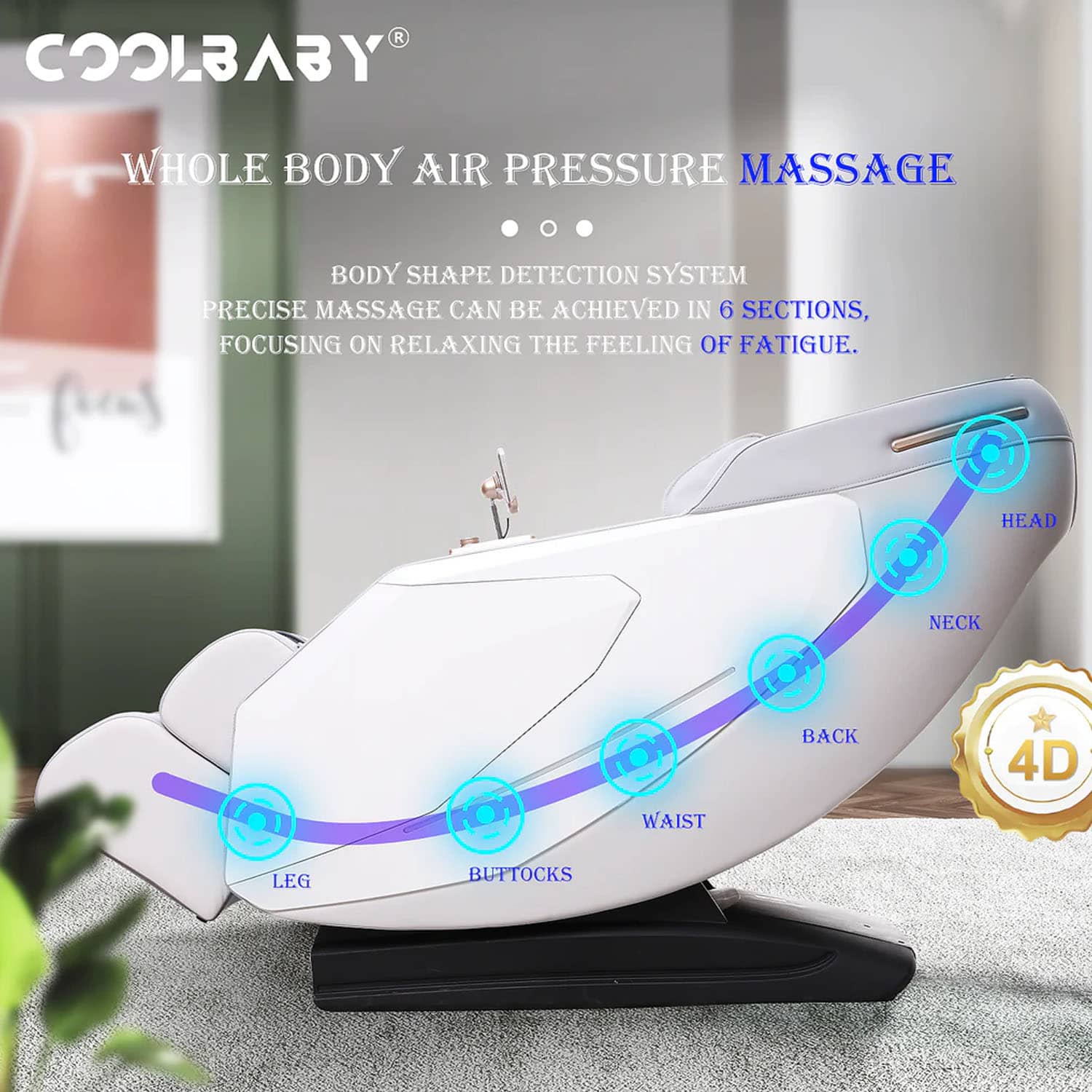 CoolBaby DDAMY-508 Massage Chair With Zero Gravity & SL Track System