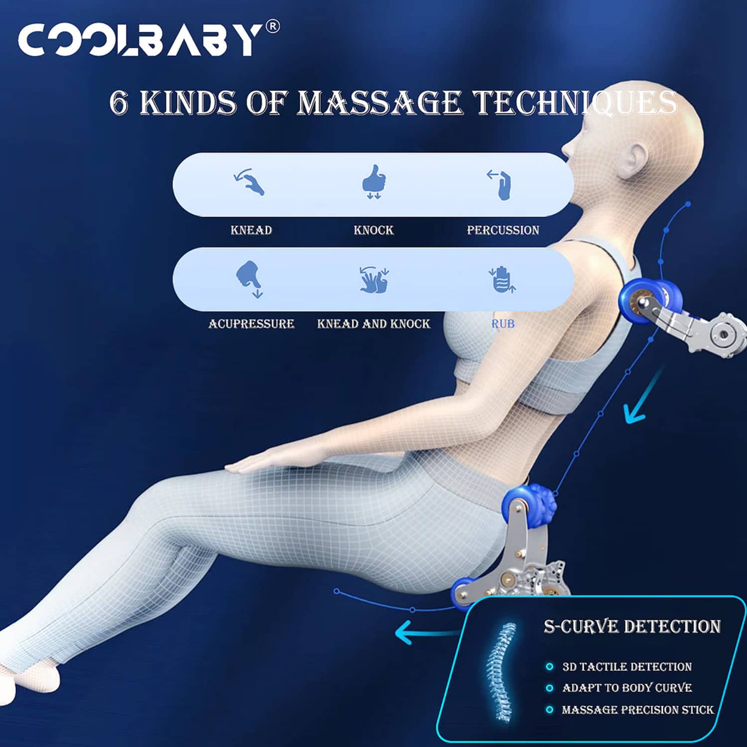 CoolBaby DDAMY-508 Massage Chair With Zero Gravity & SL Track System