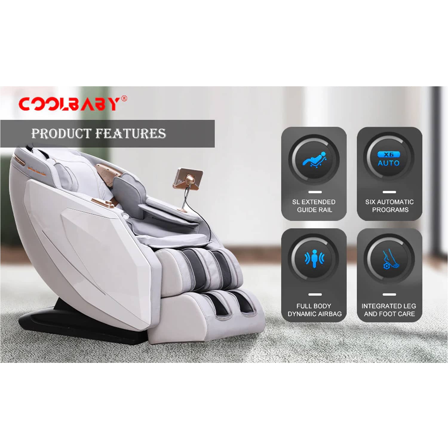 CoolBaby DDAMY-508 Massage Chair With Zero Gravity & SL Track System