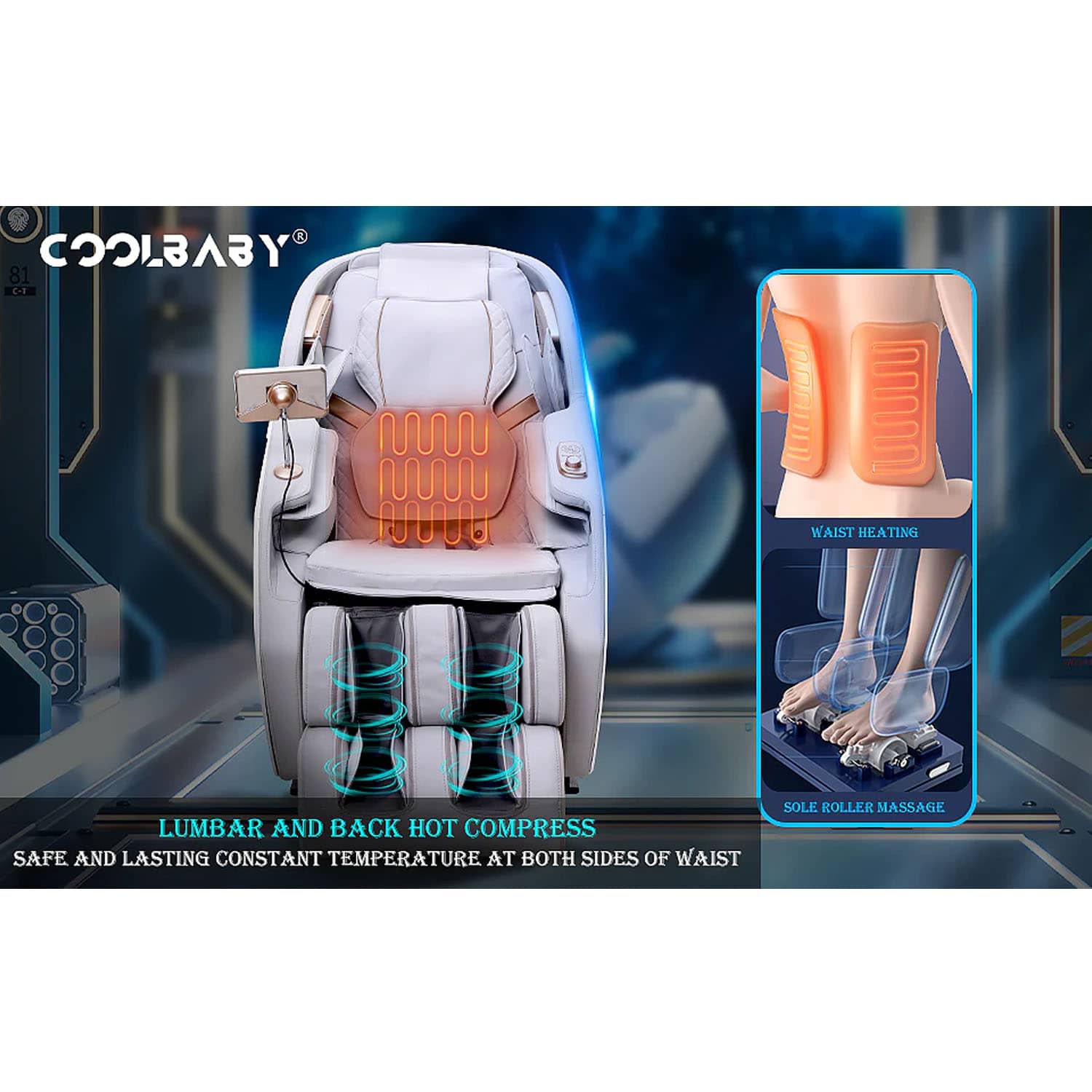 CoolBaby DDAMY-508 Massage Chair With Zero Gravity & SL Track System