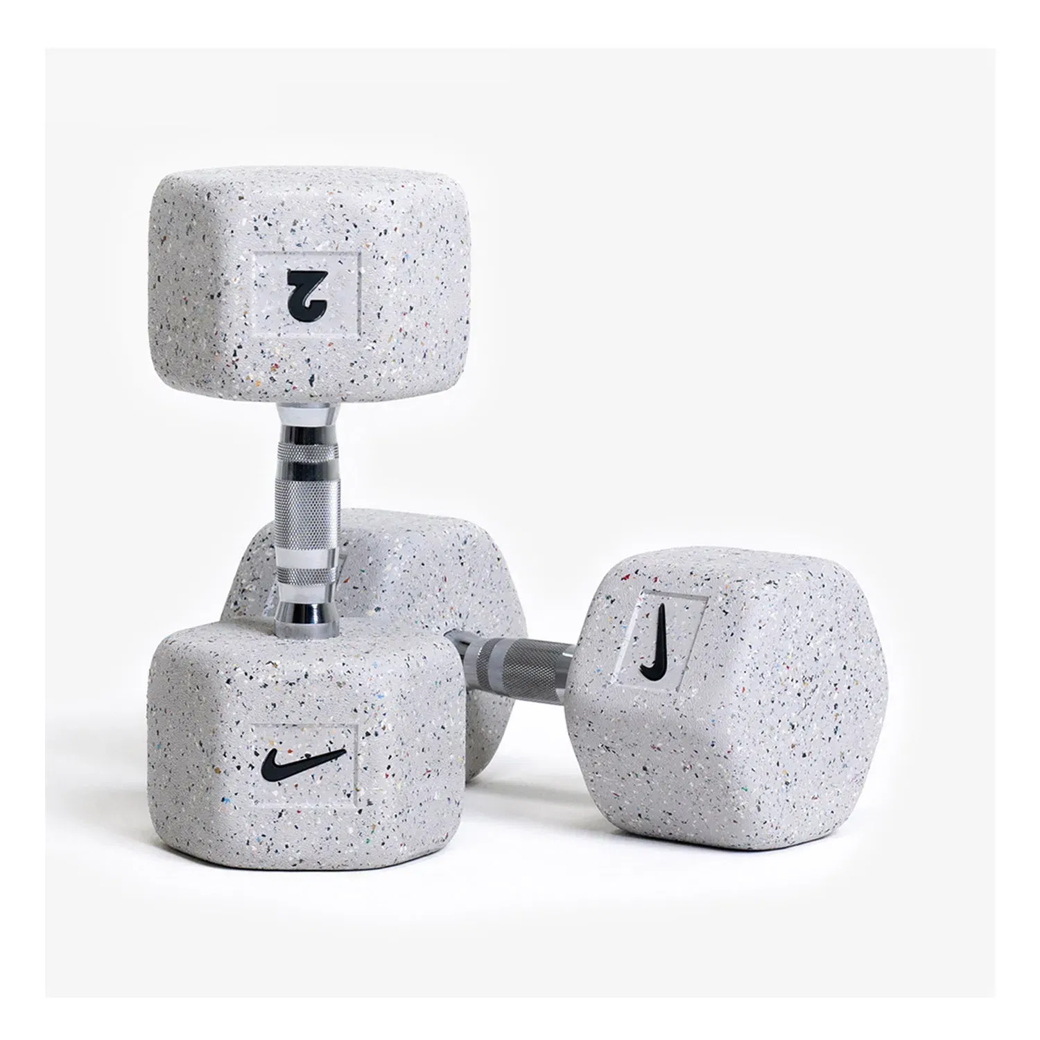 Nike Strength Heavy - Duty Grind Hex Dumbbell - Wolf Grey - Single - 2 Kg