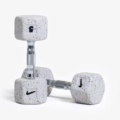 Nike Strength Heavy - Duty Grind Hex Dumbbell - Wolf Grey - Single - 5 Kg