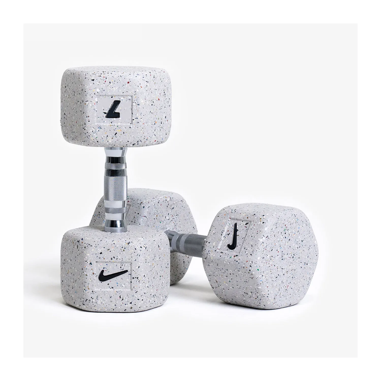 Nike Strength Heavy - Duty Grind Hex Dumbbell - Wolf Grey - Single - 7 Kg