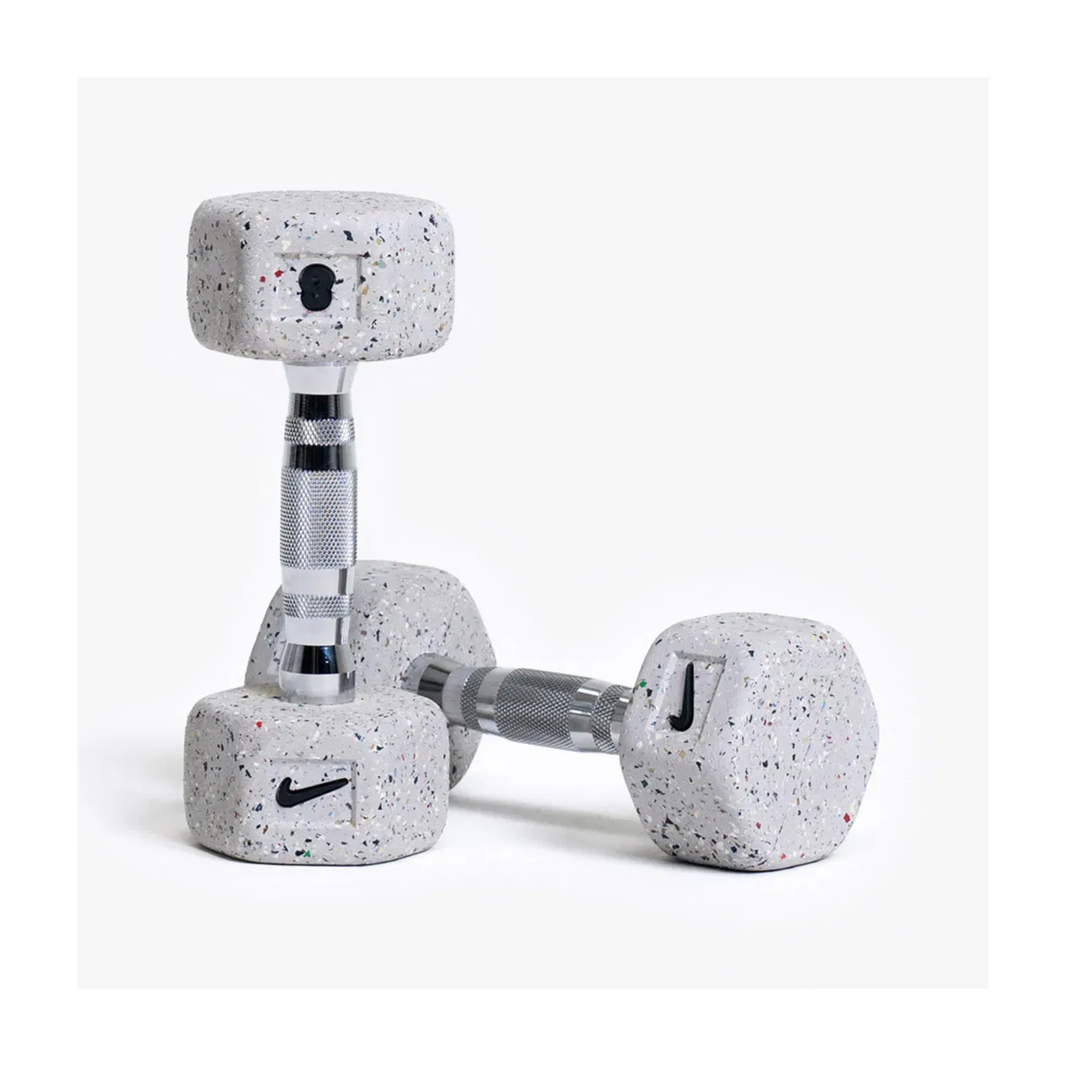 Nike Strength Heavy - Duty Grind Hex Dumbbell - Wolf Grey - Single - 8 Kg