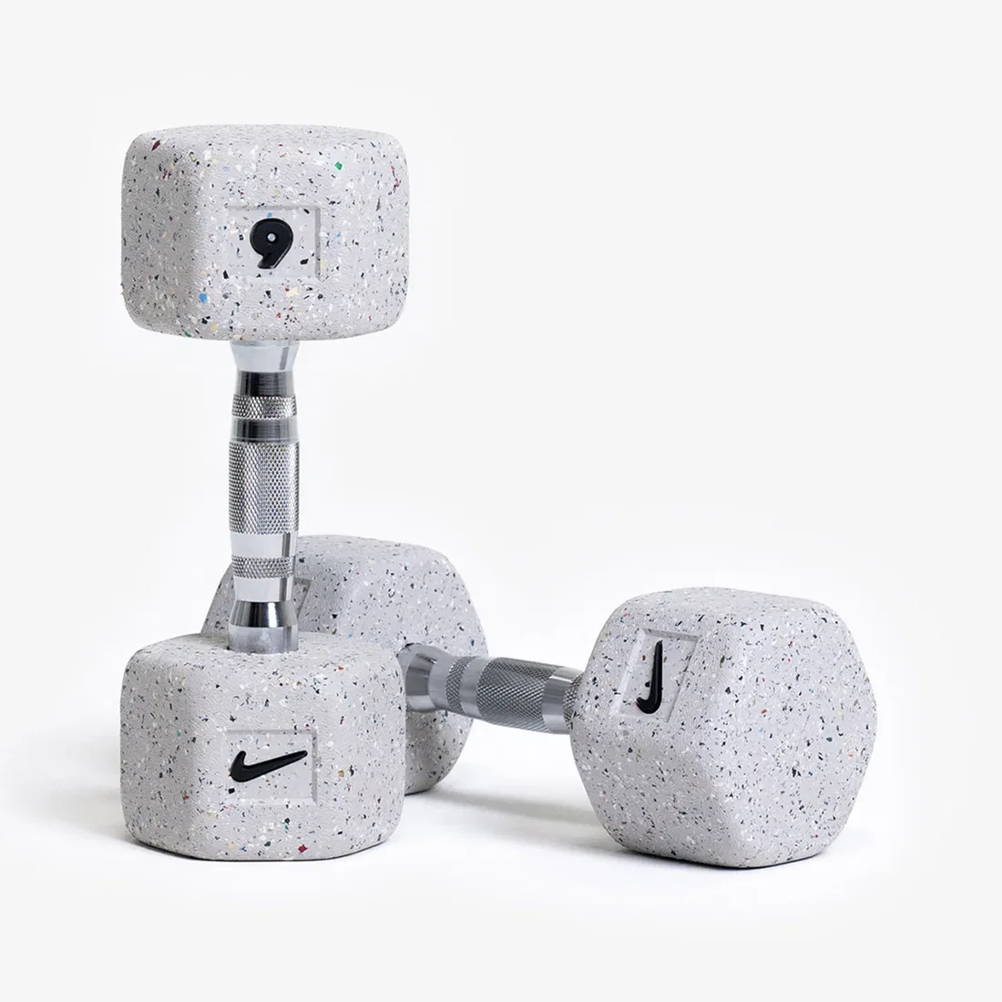 Nike Strength Heavy - Duty Grind Hex Dumbbell - Wolf Grey - Single - 9 Kg