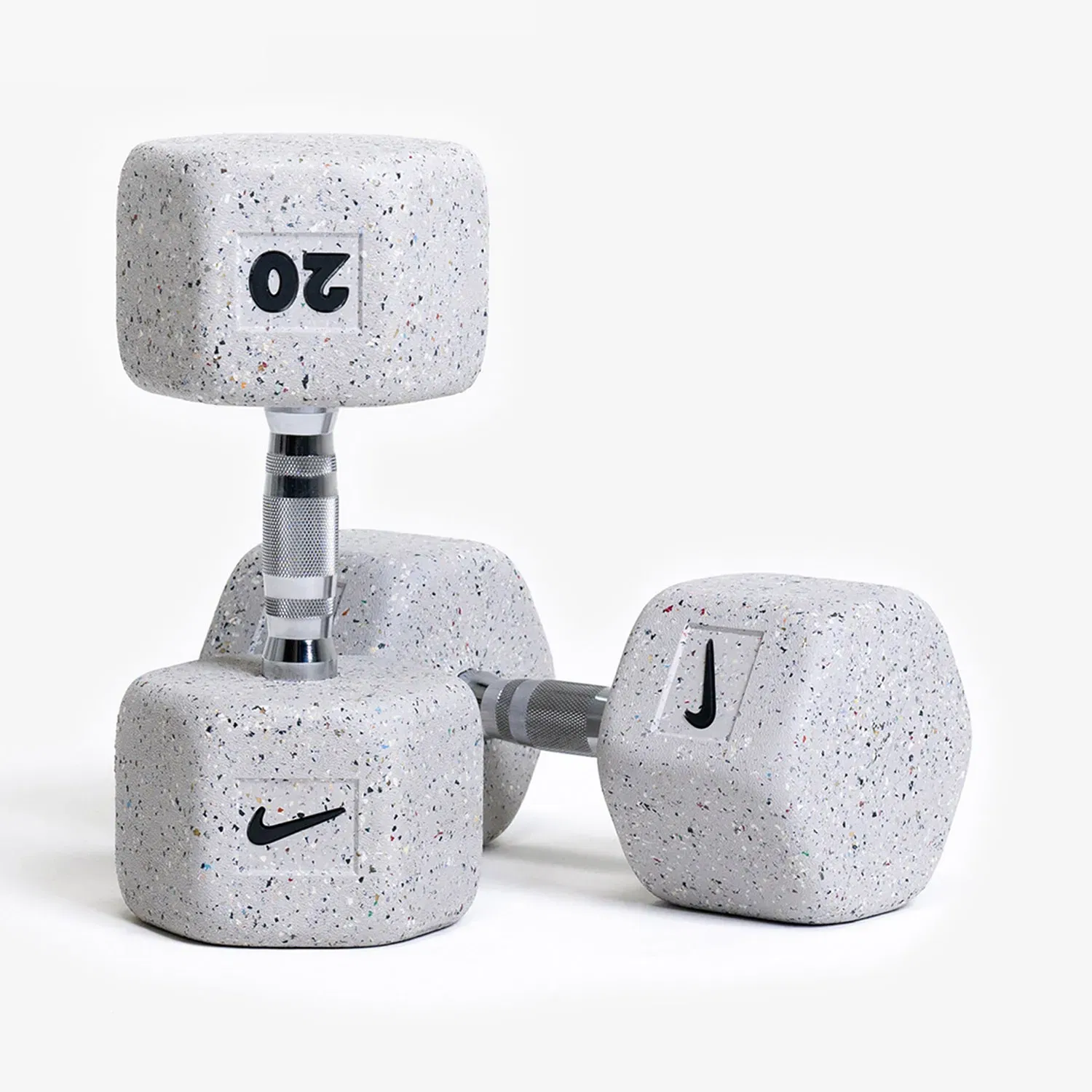 Nike Strength Heavy - Duty Grind Hex Dumbbell - Wolf Grey - Single - 20 Kg