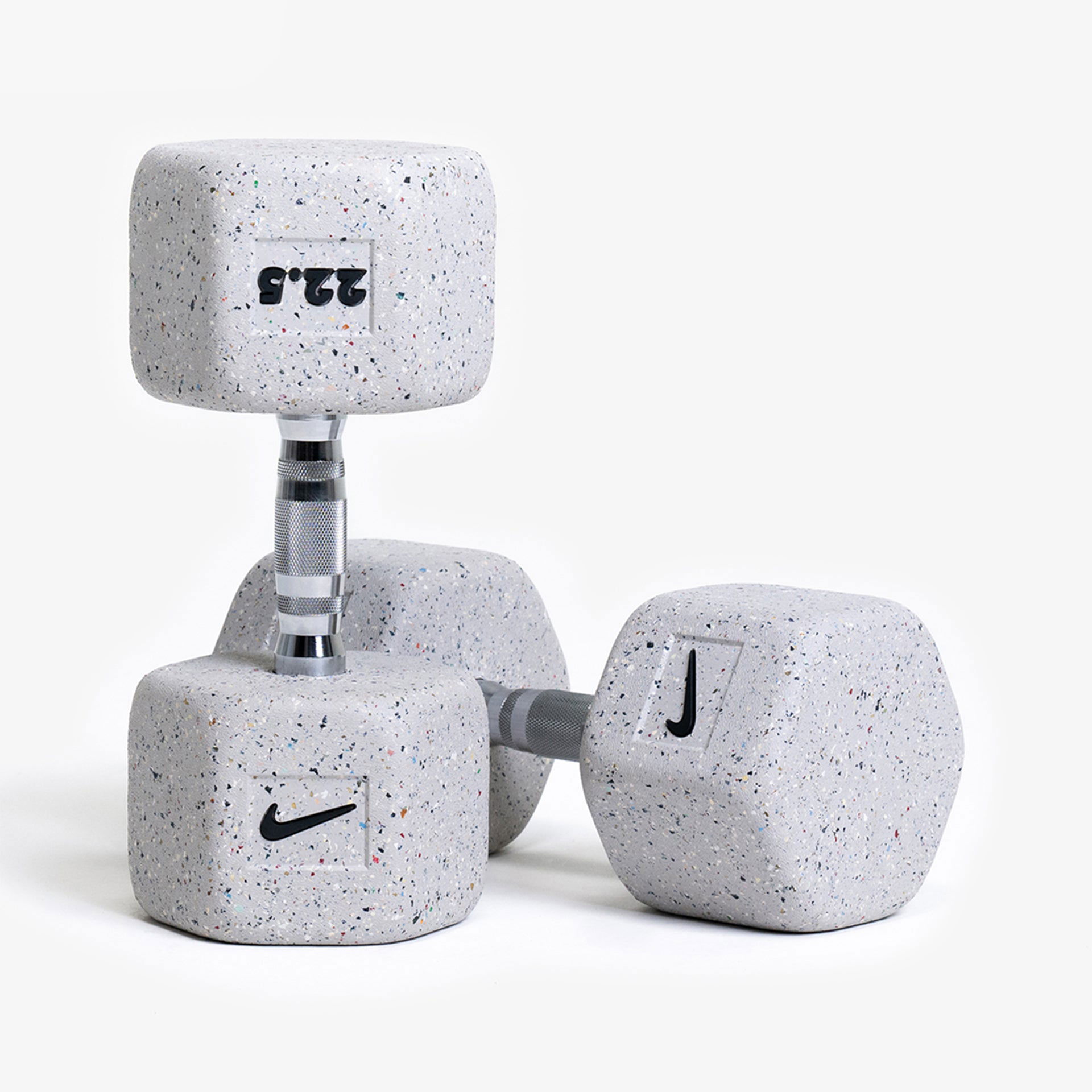 Nike Strength Heavy - Duty Grind Hex Dumbbell - Wolf Grey - Single - 30 Kg