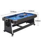 Vox Fitness 4 in 1  7ft Blue Pool Table Billiard + Air Hockey + Tennis Table