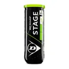 Dunlop Tennis Ball, Stage 1, Green (Black), 3 Balls