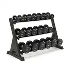 Nike Strength Premium Urethane Pro Dumbbell Set 2-20 kg With 3-Tier Rack |Bundle