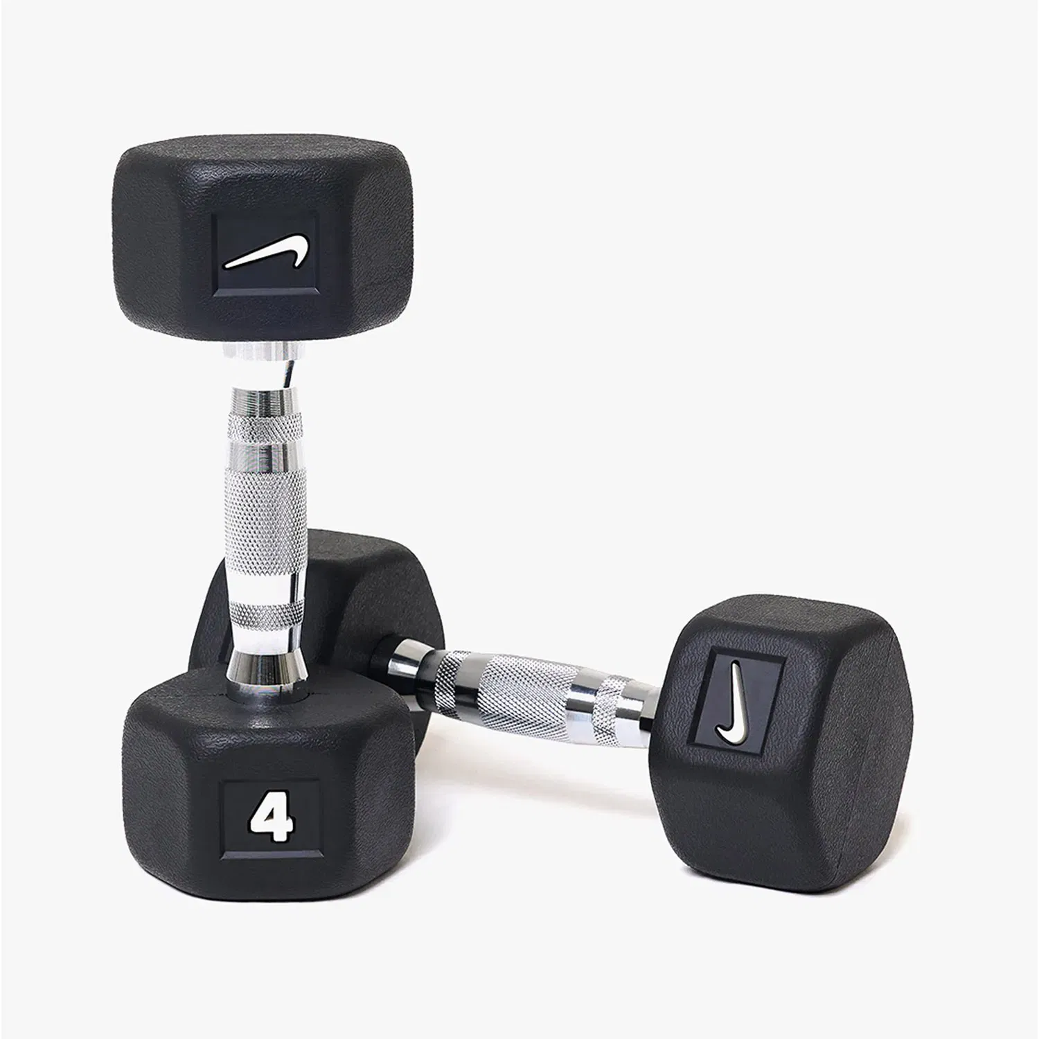 Nike Strength Premium Rubber - Coated Hex Dumbbell - Single - 4 Kg