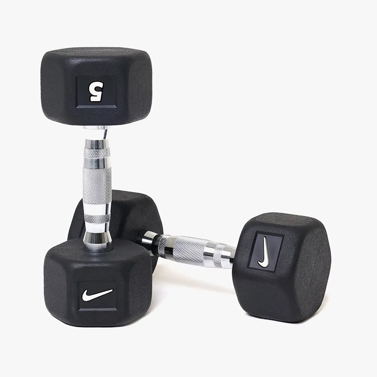 Nike Strength Premium Rubber - Coated Hex Dumbbell - Single - 5 Kg