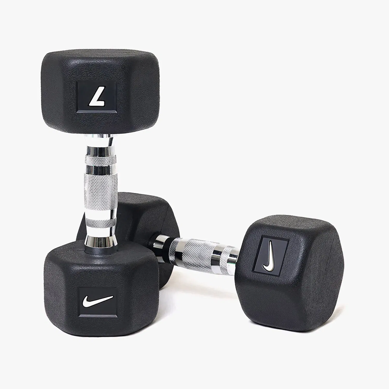 Nike Strength Premium Rubber - Coated Hex Dumbbell - Single - 7 Kg
