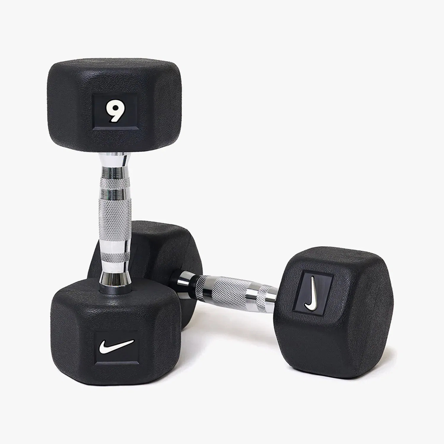 Nike Strength Premium Rubber - Coated Hex Dumbbell - Single - 9 Kg