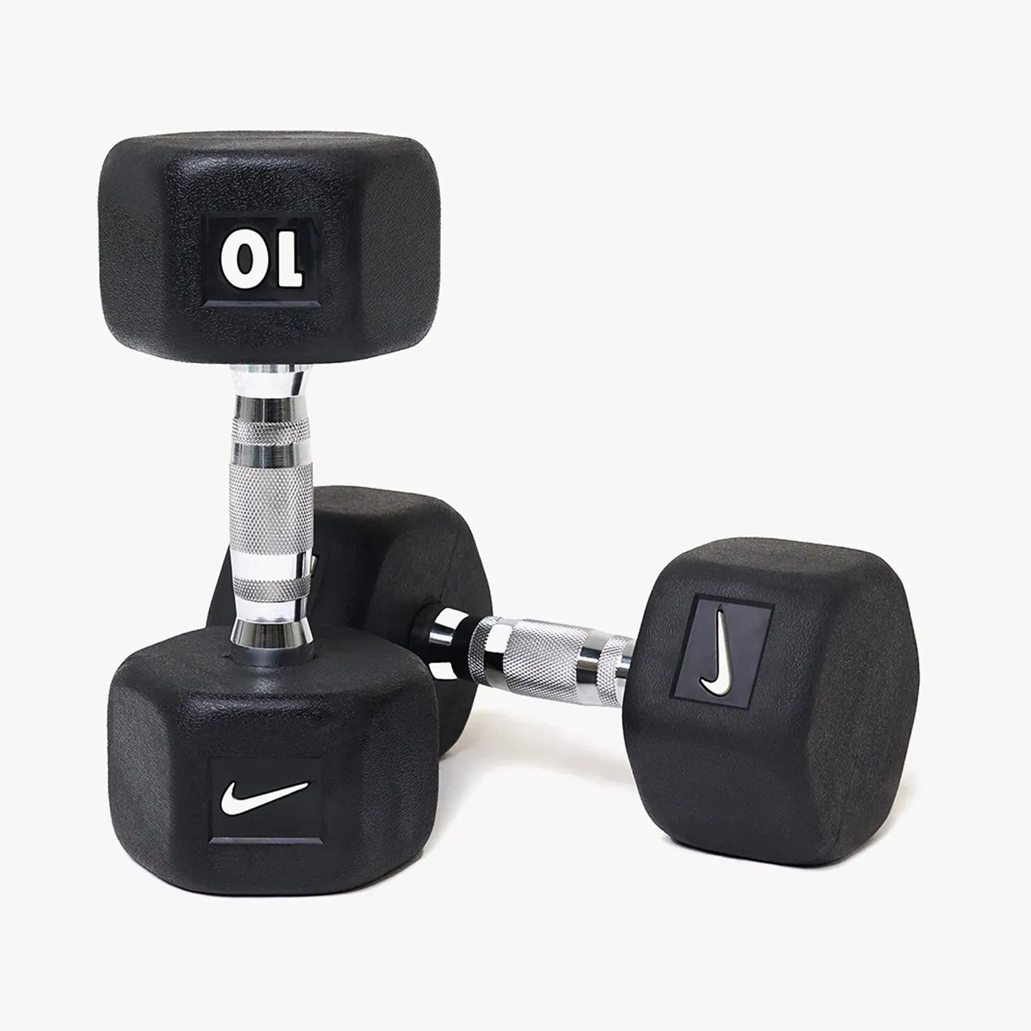 Nike Strength Premium Rubber - Coated Hex Dumbbell - Single - 10 Kg