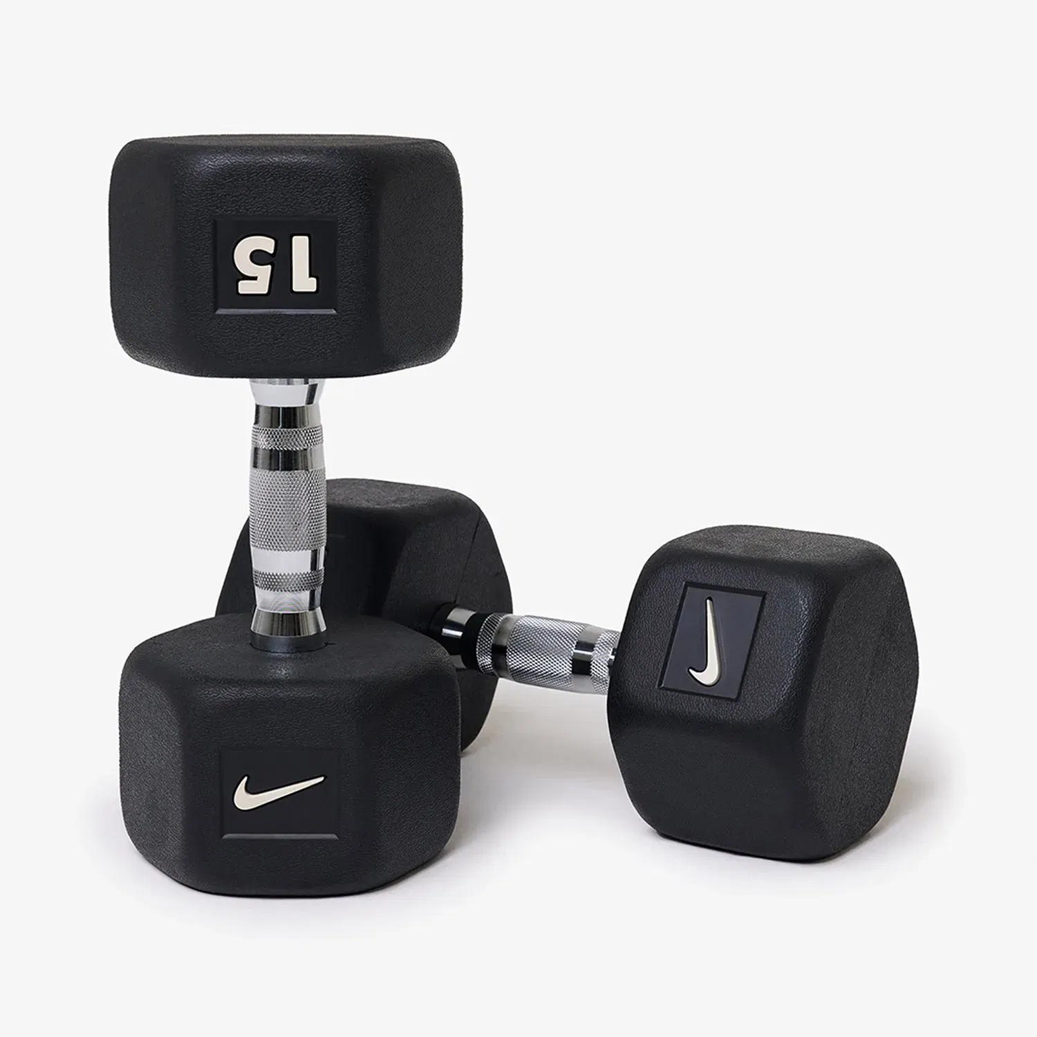 Nike Strength Premium Rubber - Coated Hex Dumbbell - Single - 15 Kg