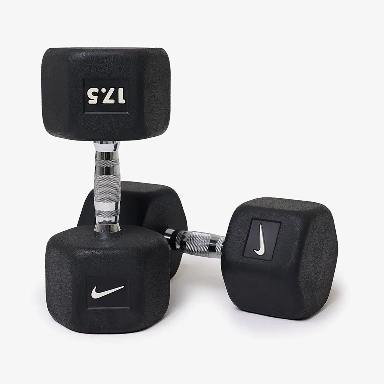 Nike Strength Premium Rubber - Coated Hex Dumbbell - Single - 17.5 Kg