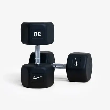 Nike Strength Premium Rubber - Coated Hex Dumbbell - Single - 30 Kg