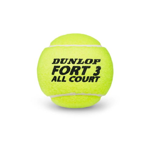 Dunlop Fort 3 All Court Tennis Balls- 3 Piece - Yellow