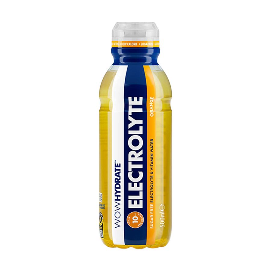 Wowhydrate Sugar Free Electrolyte & Vitamin Water - 500ml -Orange-1 Pc