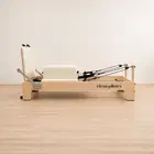Eleno Pilates M4 Pro Maple Wood Reformer Bundle - Beige