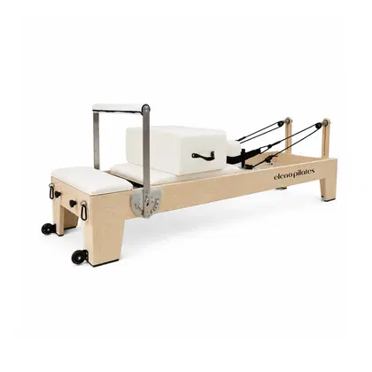 Eleno Pilates M4 Pro Maple Wood Reformer Bundle - Beige
