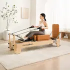Eleno Pilates M4 Pro Maple Wood Reformer Bundle - Brick Red