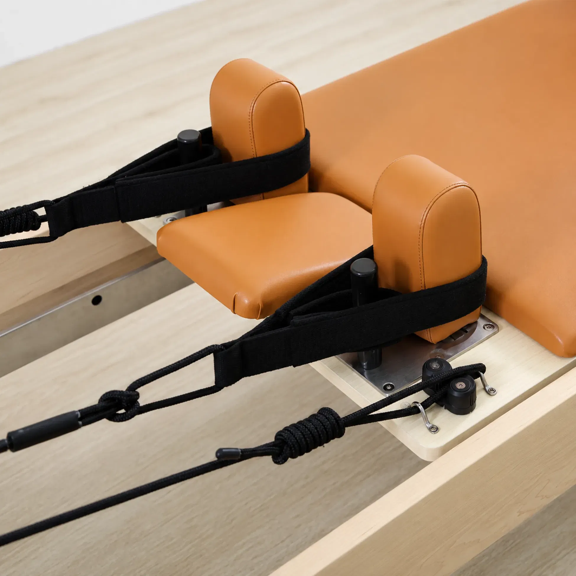 Eleno Pilates M4 Pro Maple Wood Reformer Bundle - Brick Red