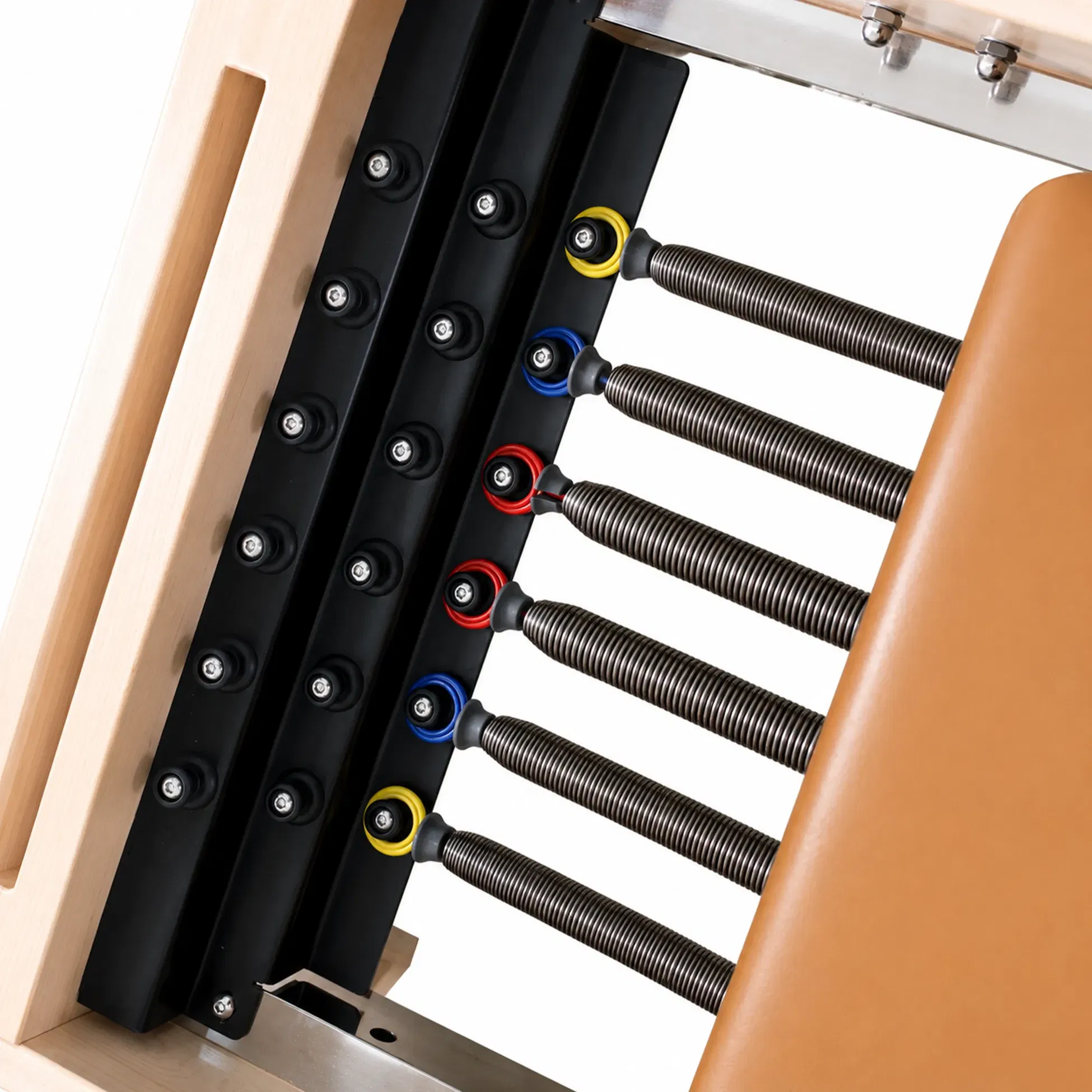 Eleno Pilates M4 Pro Maple Wood Reformer Bundle - Brick Red