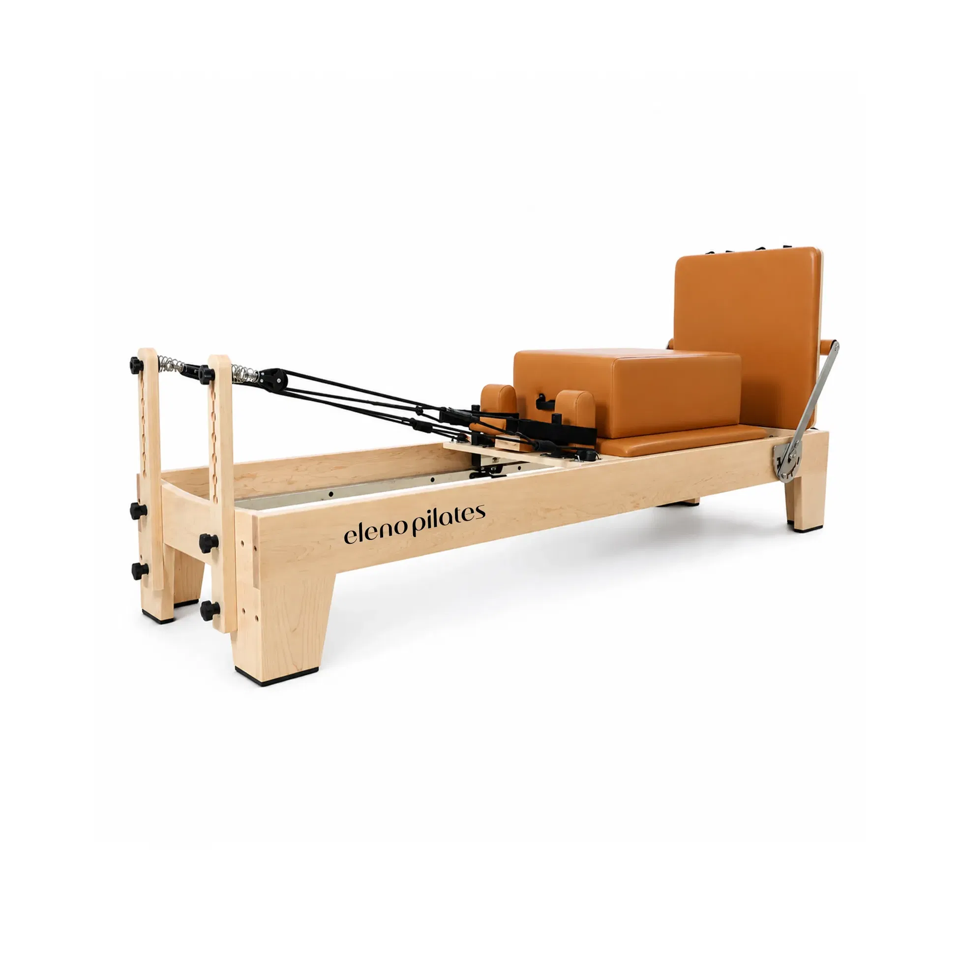 Eleno Pilates M4 Pro Maple Wood Reformer Bundle - Brick Red