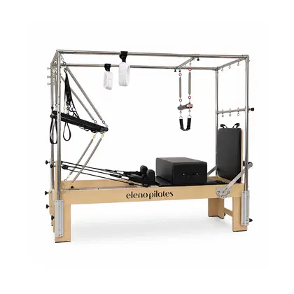 Eleno Pilates E100 Maple Finish 3 in 1 Pilates Reformer with Full Cadillac