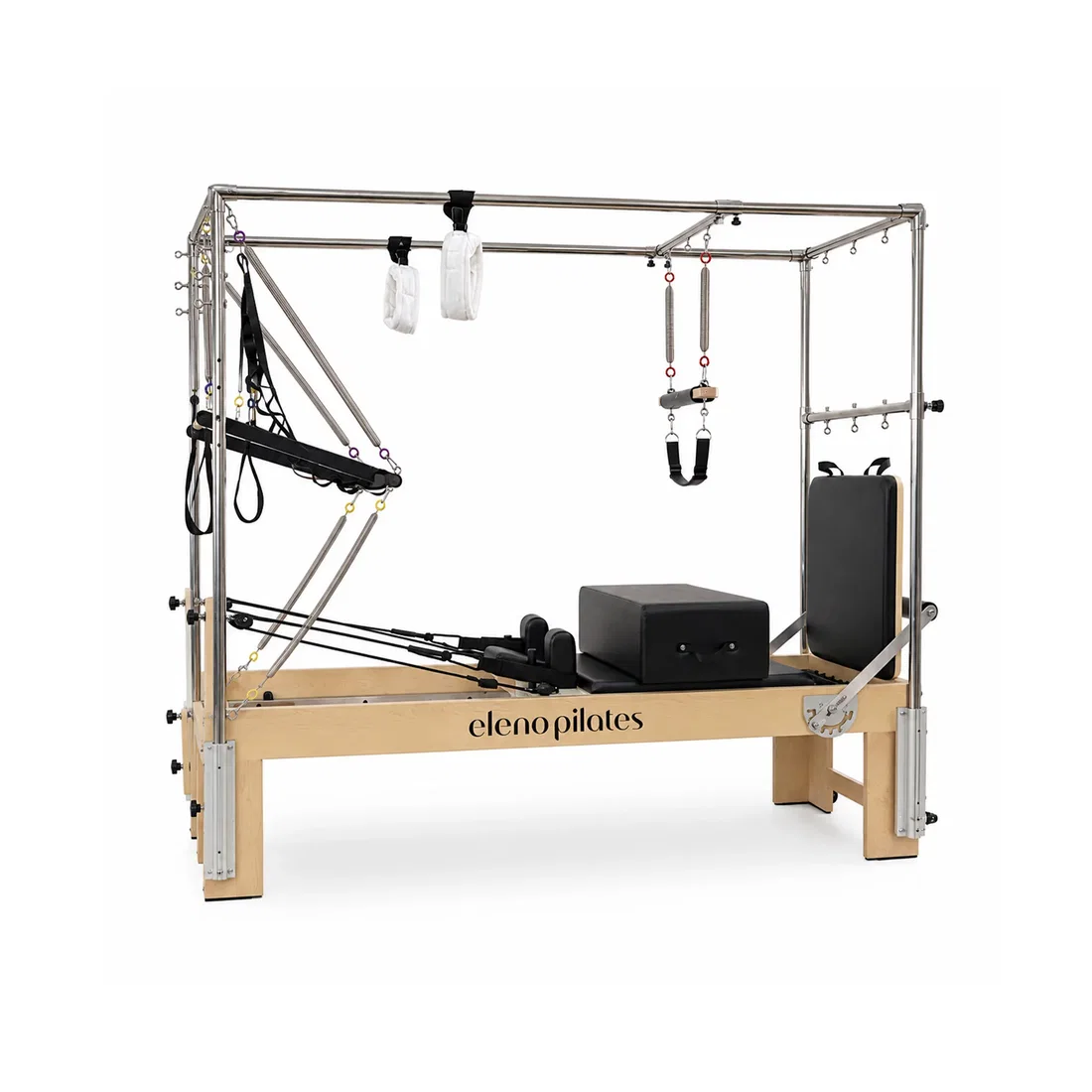 Eleno Pilates E100 Maple Finish 3 in 1 Pilates Reformer with Full Cadillac