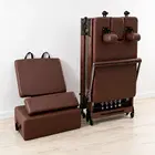 إلينو بيلاتس باقة جهاز بيلاتس ريفورمر المنزلي القابل للطي **Home Fit** المصنوع من خشب البلوط الأحمر - Brown