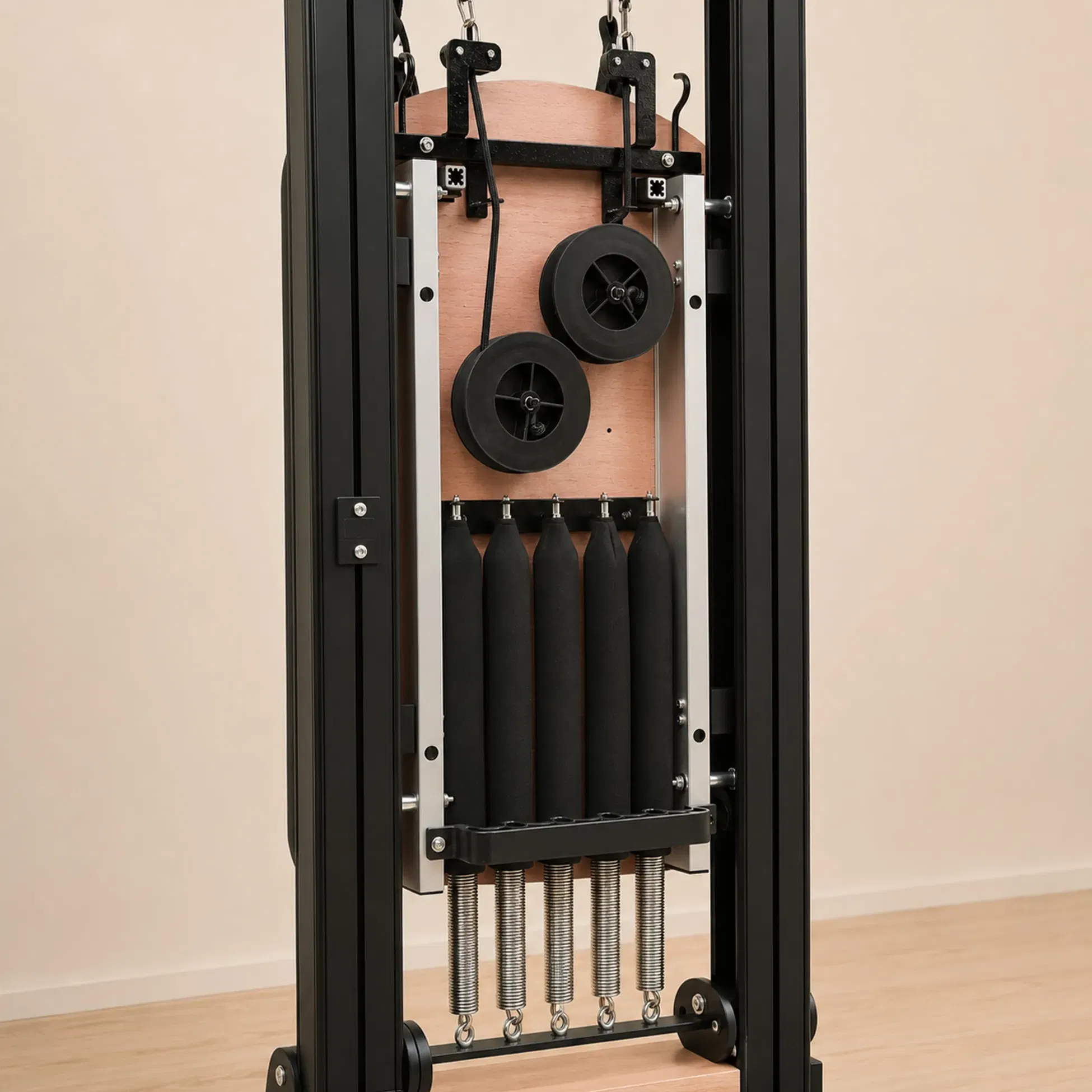 Eleno Pilates E2 Max Aluminum Alloy Pilates Reformer Bundle (Black)