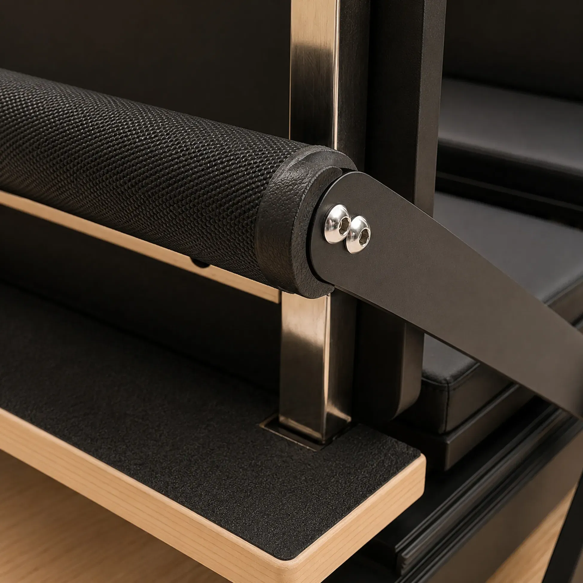 Eleno Pilates E2 Max Aluminum Alloy Pilates Reformer Bundle (Black)