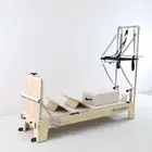 Eleno Pilates M2 Oak Wood Half Tower Reformer Bundle - Beige