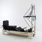 Eleno Pilates M2 Oak Wood Half Tower Reformer Bundle - Black