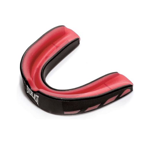Everlast Evershield Single Mouth Guard-Black/Red